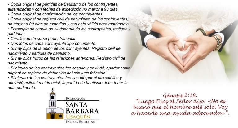 Requisitos para Matrimonio