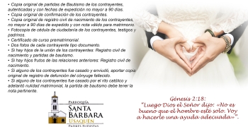 Requisitos para Matrimonio